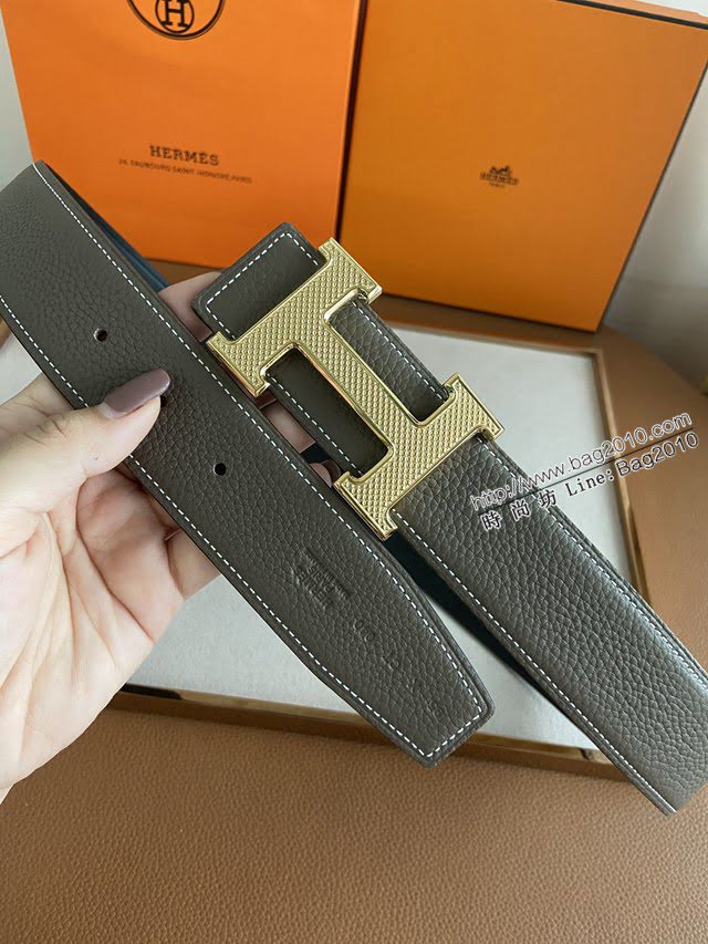 HERMES經典皮帶 愛馬仕Togo牛皮腰帶  jjp2000